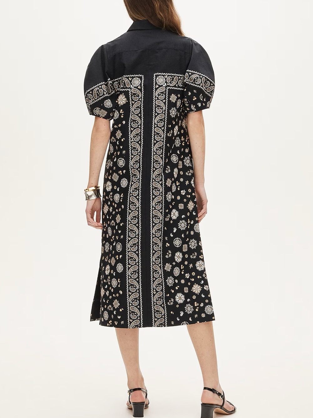 J Crew Bandana Print Cotton Poplin Midi Shirt Dress NWT - Picture 4 of 11